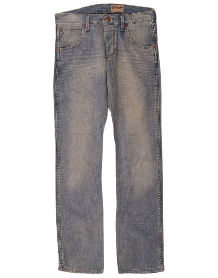 Wrangler Masculino Spencer Straight Jeans W32 L34 Azul Algodão