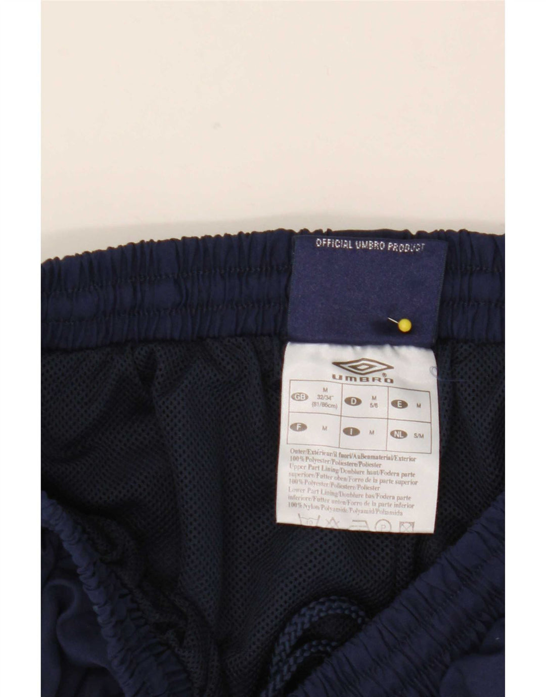 Umbro Calça de treino masculina Joggers médio azul marinho nylon