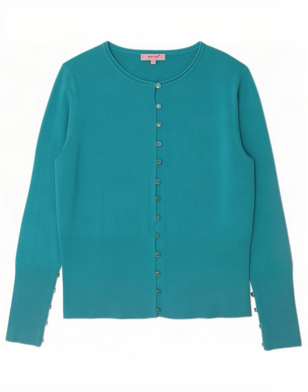 Suéter feminino Marks & Spencer Per Una Cardigan Reino Unido 16 grande turquesa