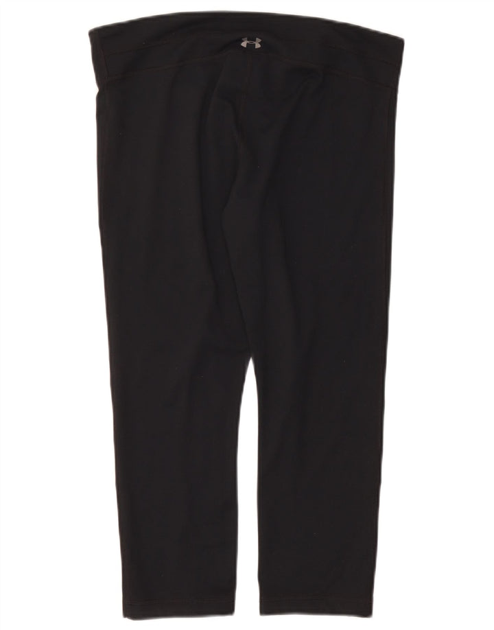 Under Armour Womens Capri Leggings UK 16 Grande Poliéster Preto