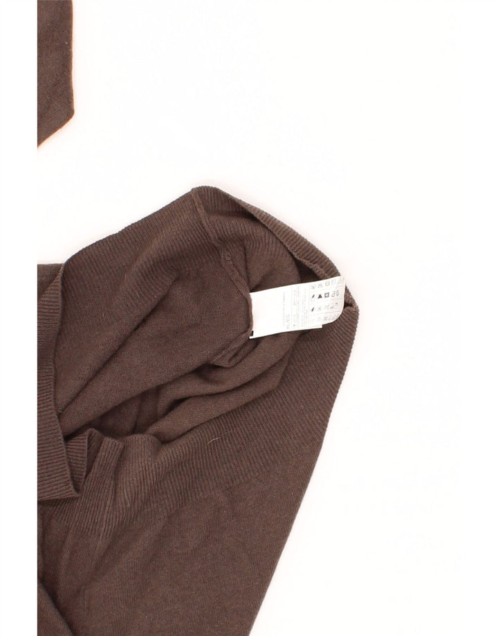 BENETTON Mens V-Neck Jumper Sweater XL Brown Wool Vintage Benetton and Second-Hand Benetton from Messina Hembry 