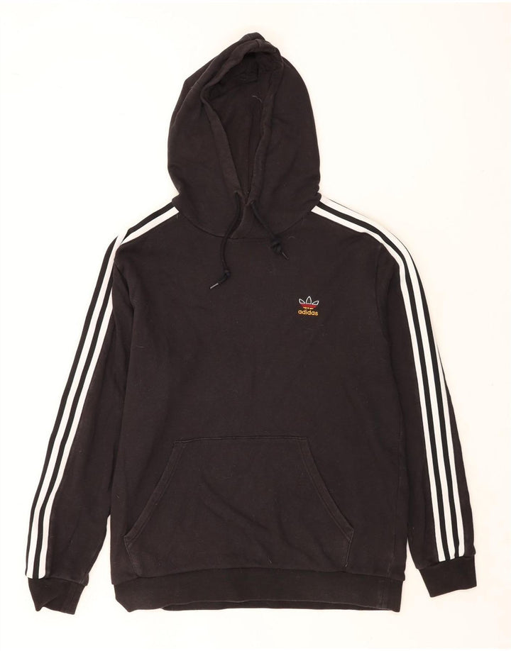 Adidas Mens Hoodie Jumper Grande Algodão Preto
