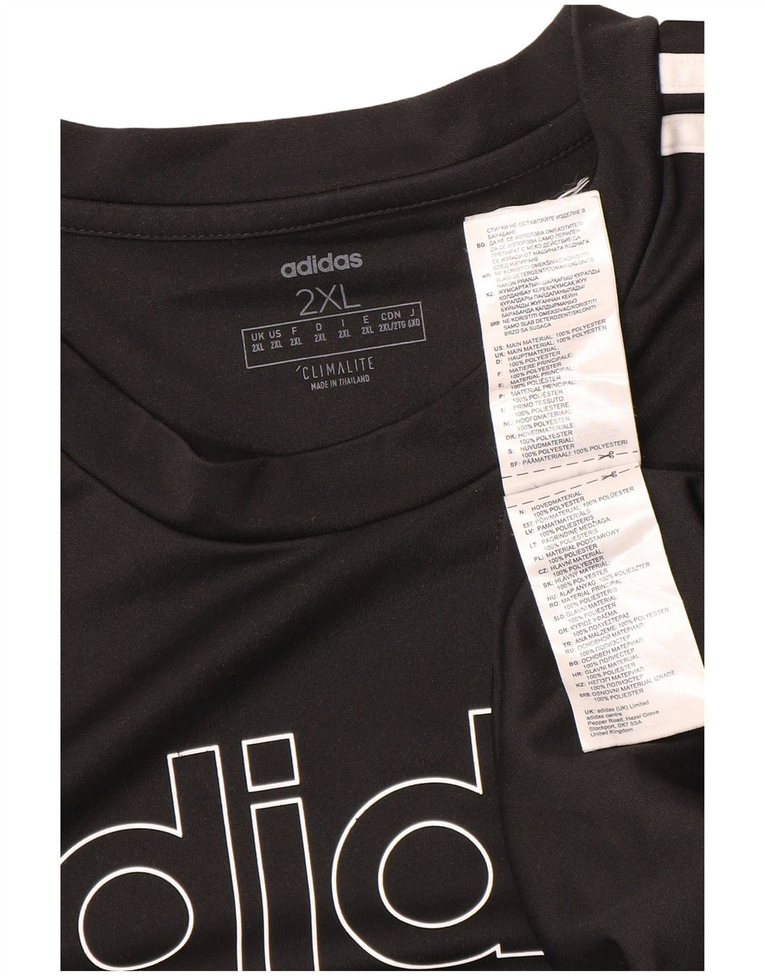 Camiseta Adidas Masculina Climalite Graphic Top 2XL Poliéster Preto