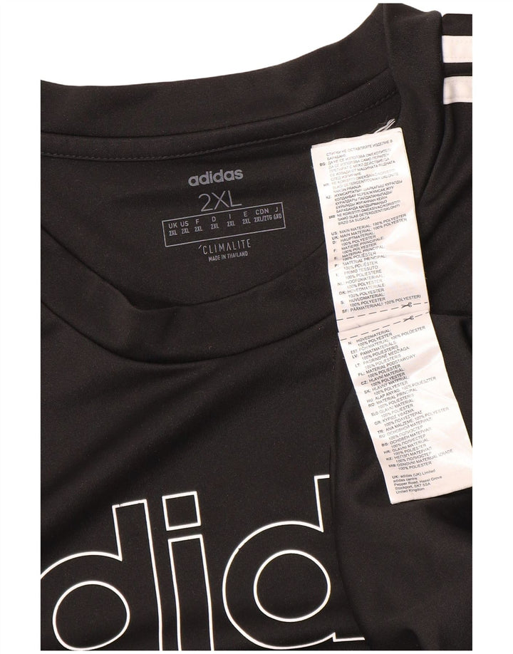 Camiseta Adidas Masculina Climalite Graphic Top 2XL Poliéster Preto