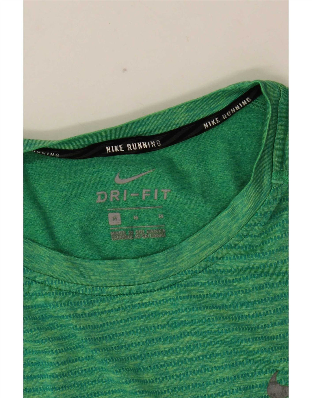 Camiseta Nike Masculina Dri Fit Top Médio Listrado Verde