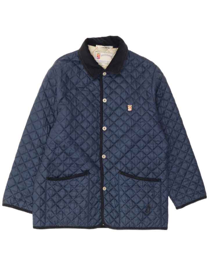 Jaqueta acolchoada masculina Armata Di Mare IT 50 grande bloco colorido azul marinho