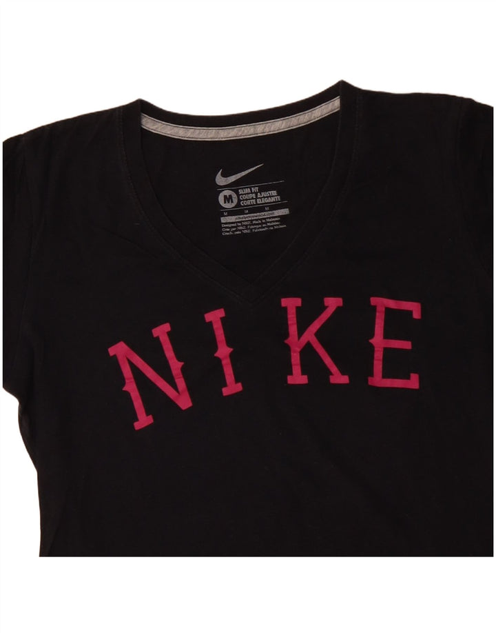 Camiseta feminina Nike Slim Fit Graphic UK 12 Médio Algodão Preto