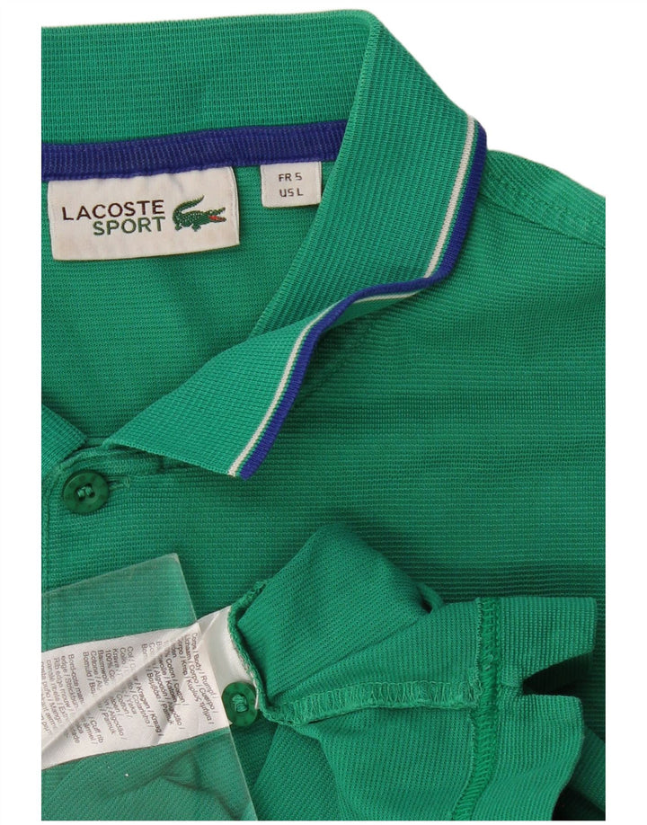 Camisa polo masculina LACOSTE tamanho 5 grande algodão verde