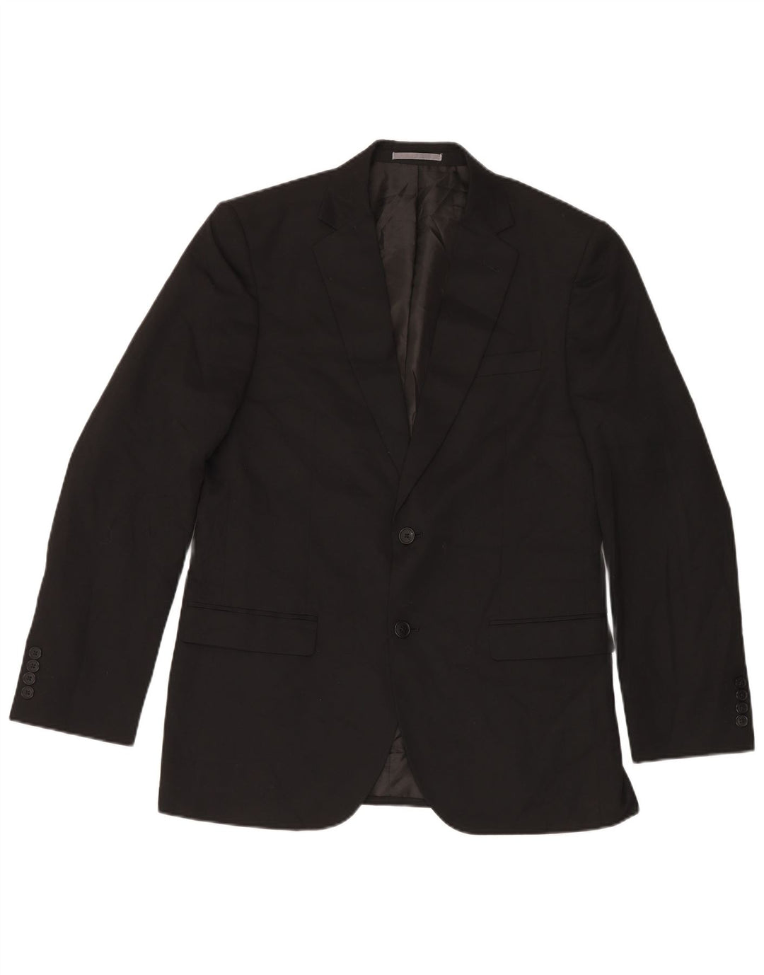 Jaqueta blazer masculina de ajuste regular com 2 botões da Marks & Spencer UE 50 grande preta