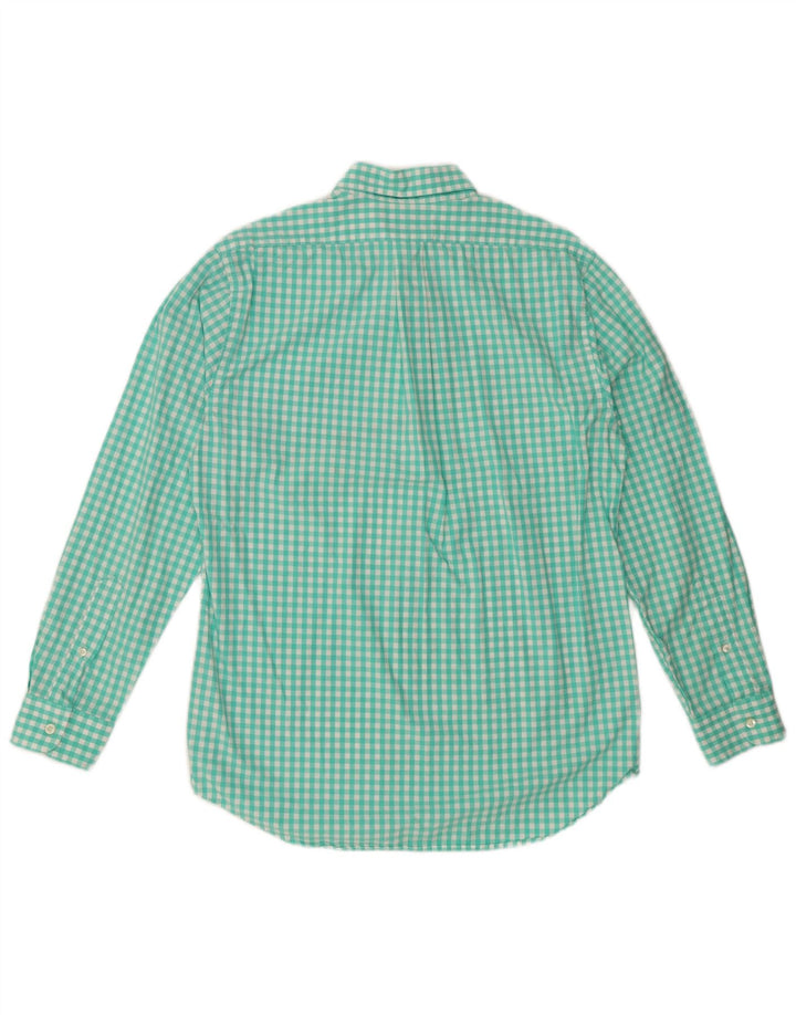 VINEYARD VINES Camisa masculina slim fit médio turquesa algodão guingão