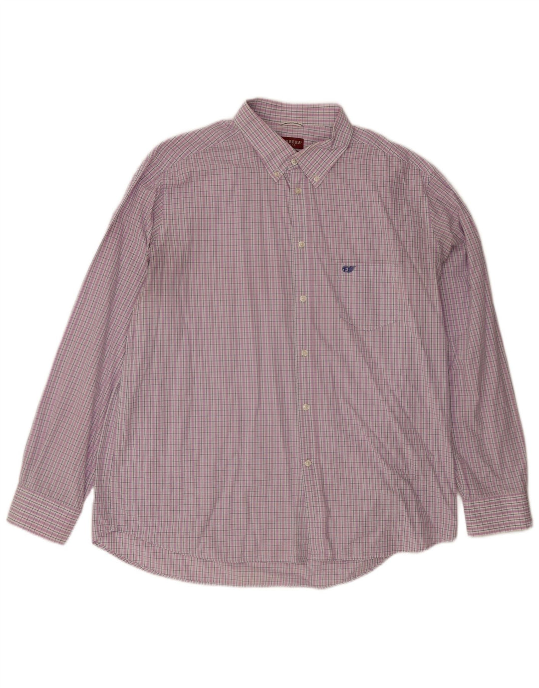 Camisa masculina Carrera Regular Fit 3XL algodão xadrez roxo
