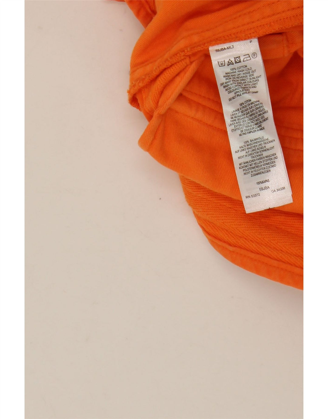 Shorts cargo masculino French Connection W32 algodão laranja médio