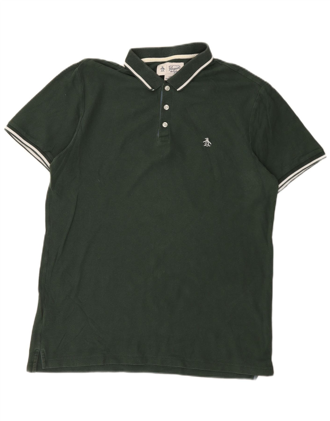 Camisa polo masculina PENGUIN grande algodão verde