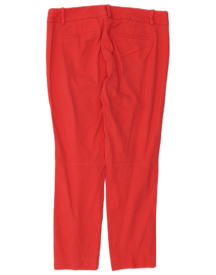 J. CREW Calça feminina justa cortada EUA 10 grande W32 L25 vermelha