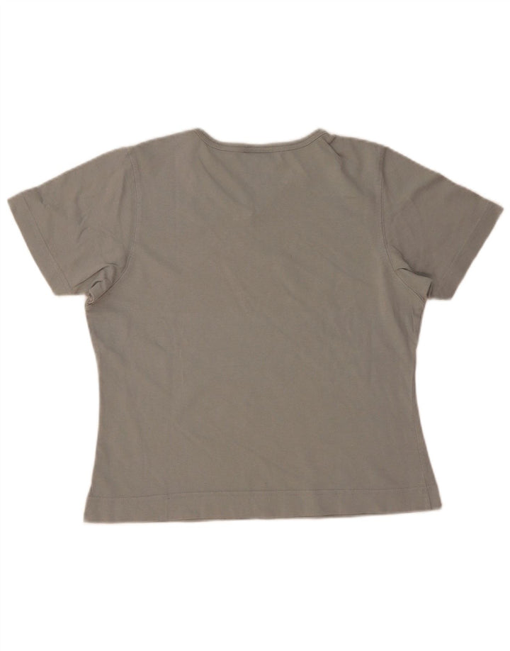 Camiseta Feminina Adidas Top UK 12 Algodão Cinza Médio