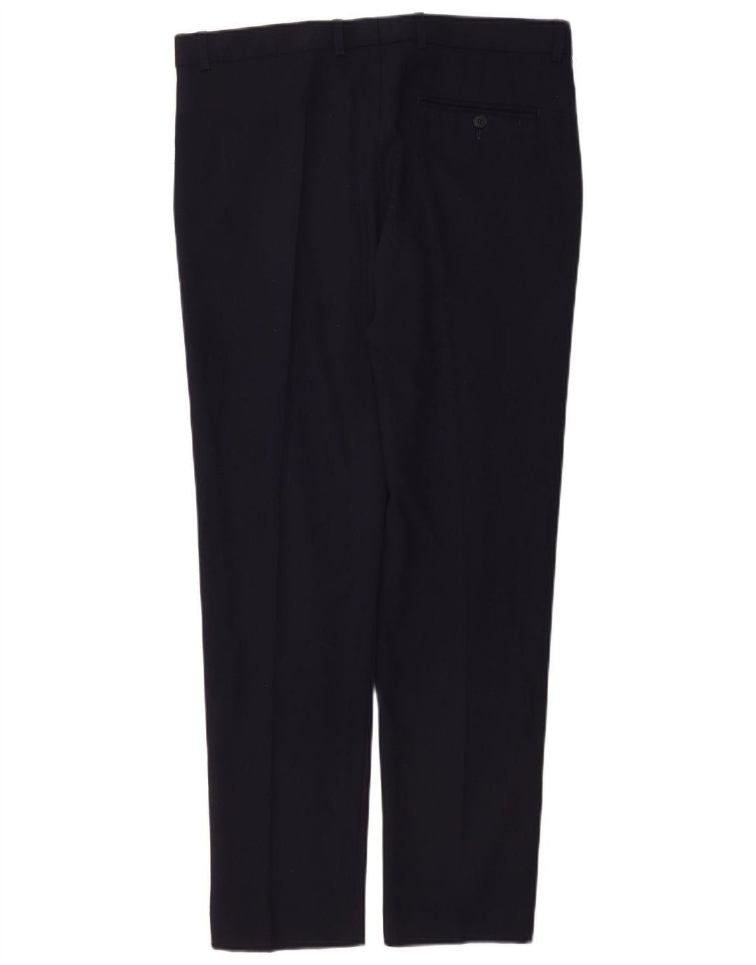 Calça masculina Marks & Spencer Slim Suit W34 L31 Lã Azul Marinho