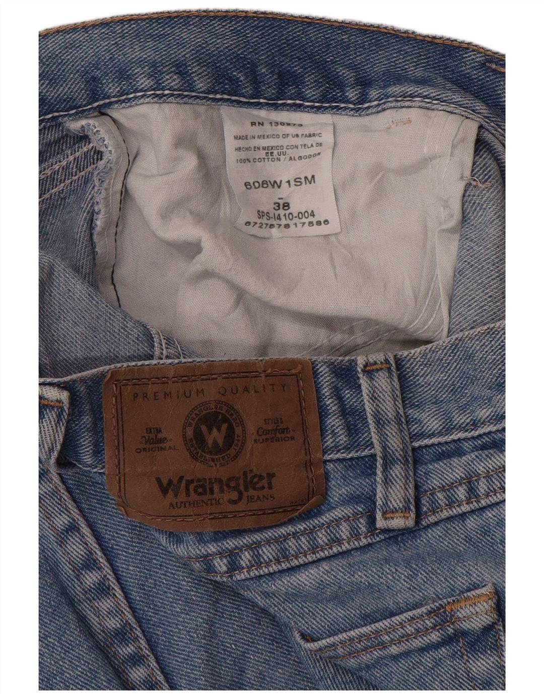 Shorts jeans masculino WRANGLER W38 XL algodão azul
