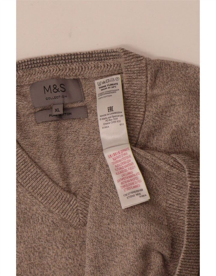 Regata masculina Marks & Spencer com colete XL de algodão marrom