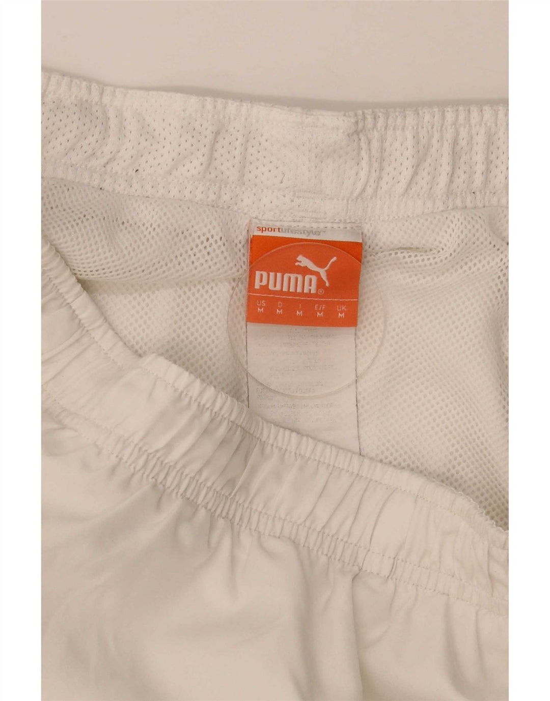 Shorts esportivos masculinos Puma médio branco