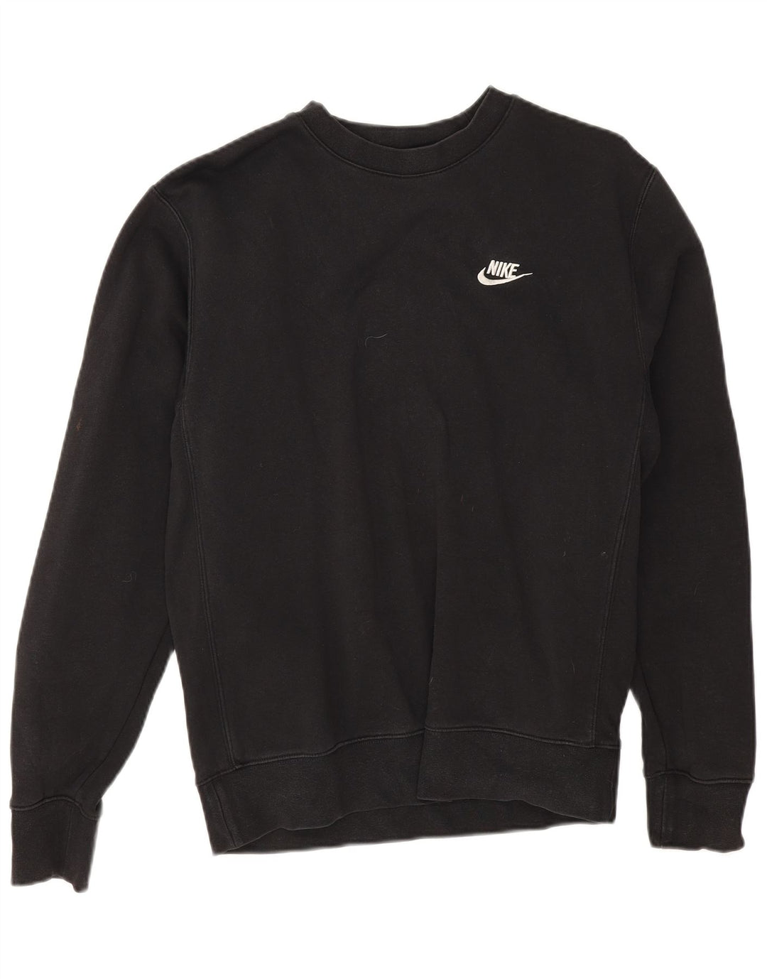 Nike masculino solto ajuste moletom jumper pequeno algodão preto