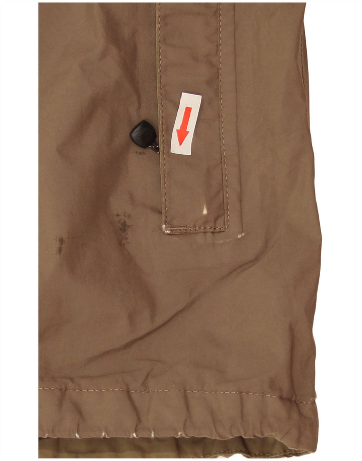 Jaqueta de chuva masculina com capuz The North Face UK 40 grande poliéster marrom