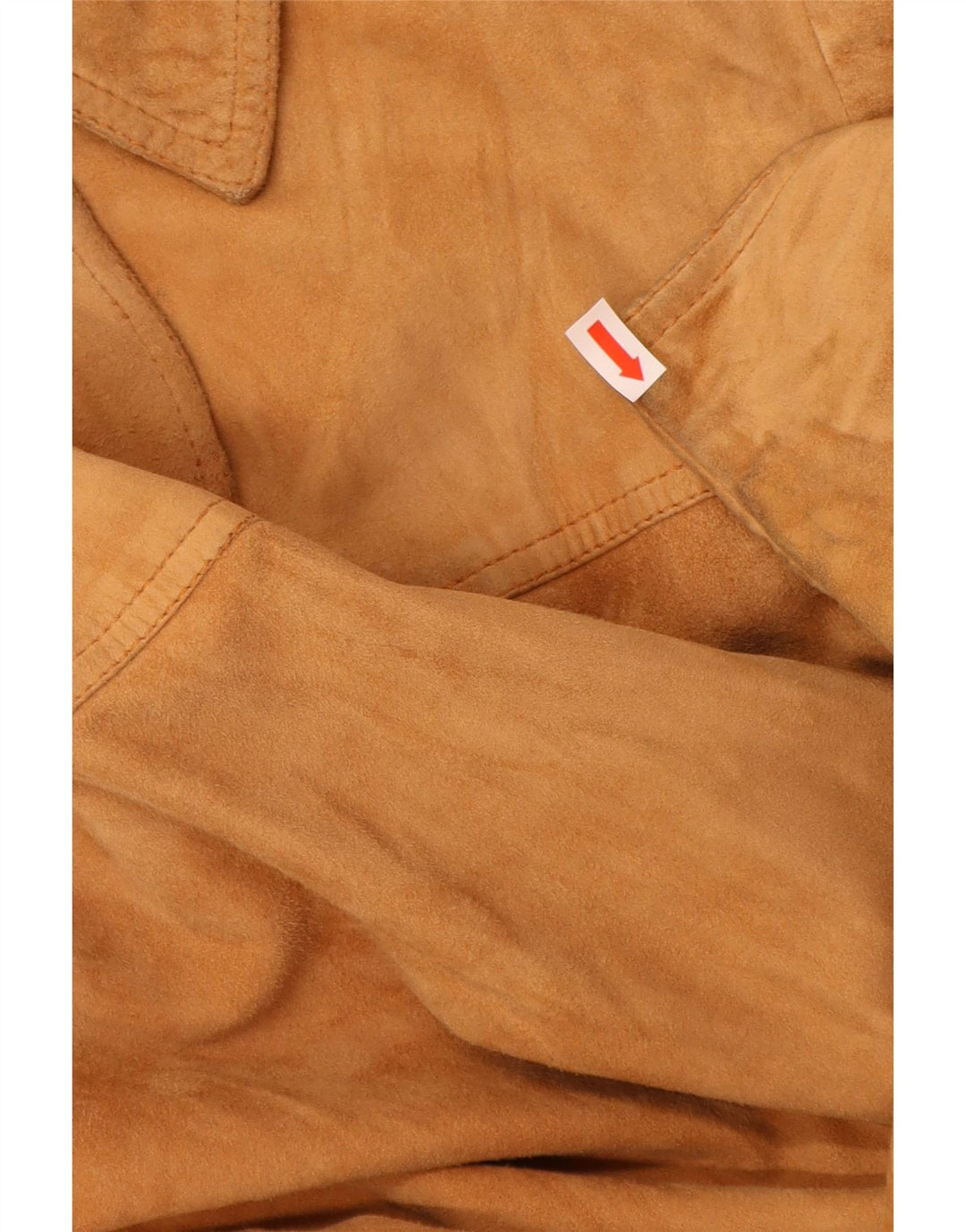 VINTAGE Womens Suede Jacket UK 14 Medium Beige