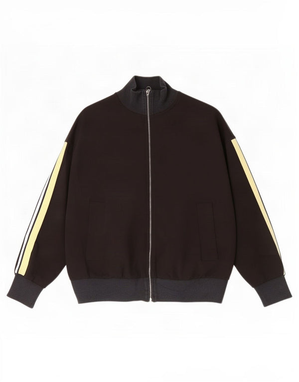 Zara Womens Tracksuit Top Jacket UK 14 Médio Preto Listrado