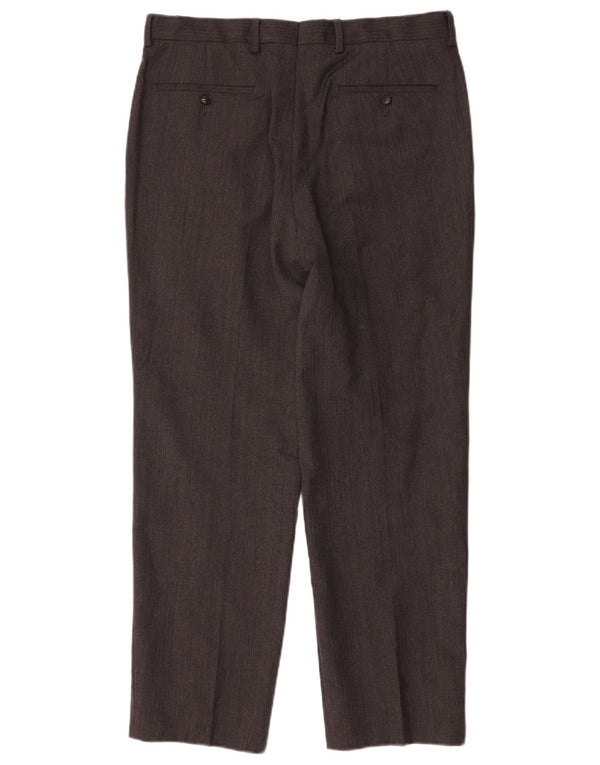 Marks & Spencer Mens Tailored Fit Straight Suit Trousers W34 L30 Grey