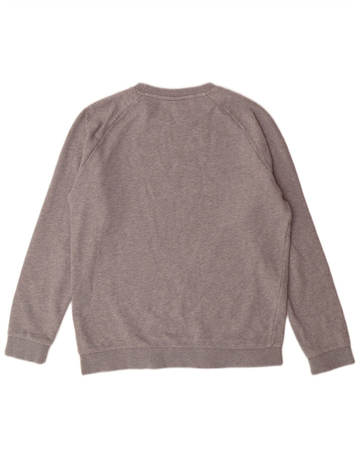 ADIDAS Mens Graphic Sweatshirt Jumper Pequeno Algodão Cinza