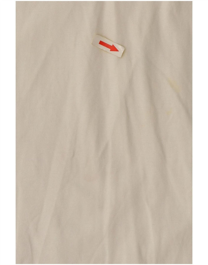 Camiseta feminina grande Massimo Dutti UK 10 algodão branco pequeno