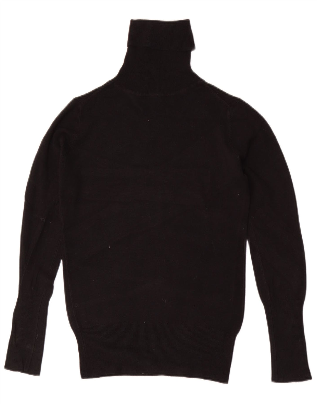 Zara Suéter feminino com gola redonda e gola redonda, preto pequeno, 10