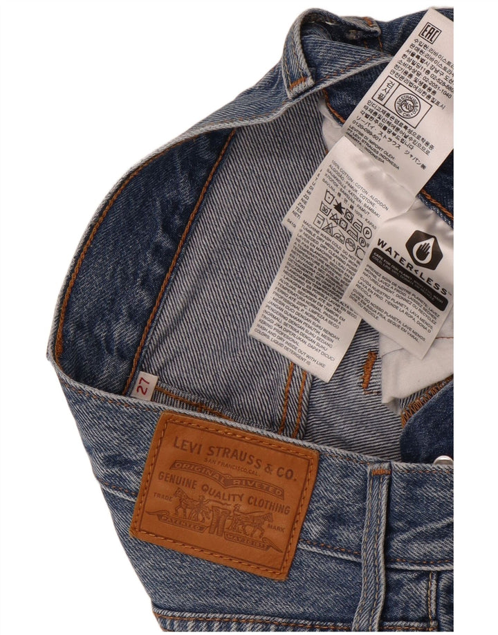 Saia jeans feminina Levi's W27 pequena azul algodão