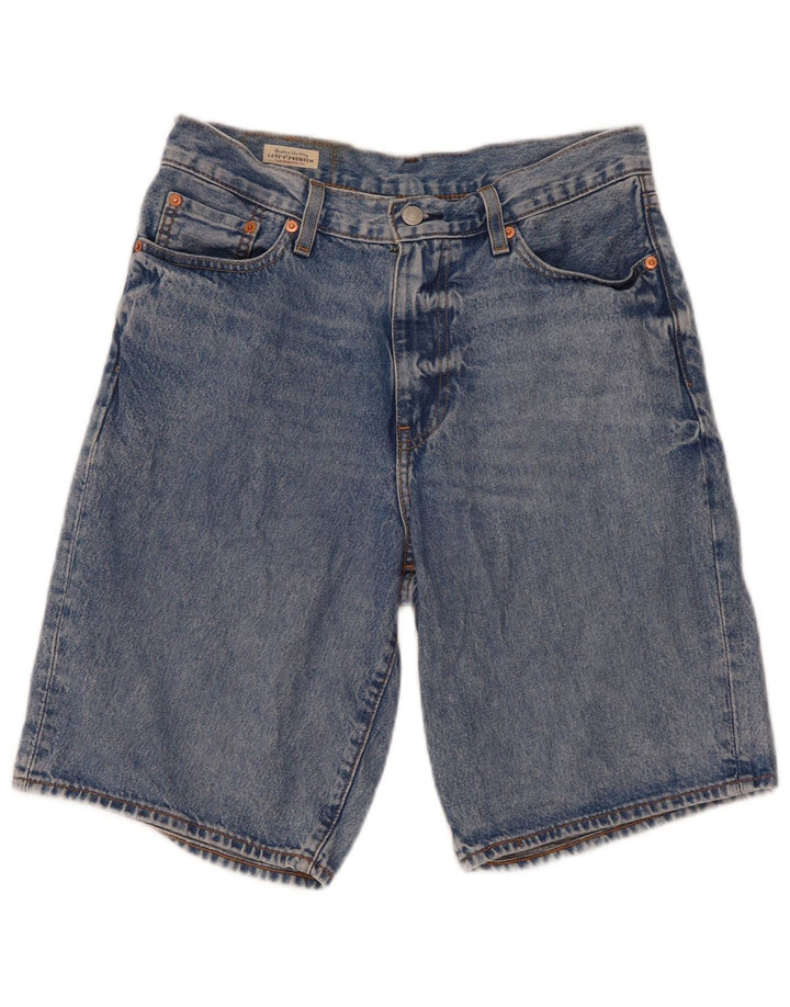Shorts jeans masculino Levi's W30 algodão azul médio