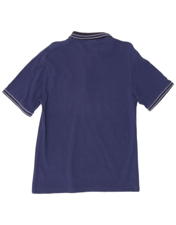 Camisa polo masculina Lacoste tamanho 3 pequeno azul colorblock algodão