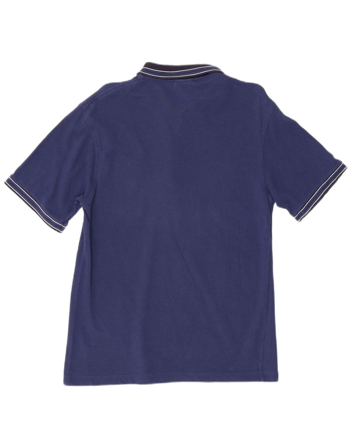 Camisa polo masculina Lacoste tamanho 3 pequeno azul colorblock algodão
