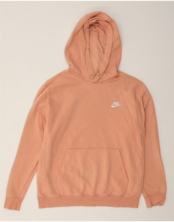 Nike Womens Oversized Hoodie Jumper UK 14 Médio Algodão Rosa