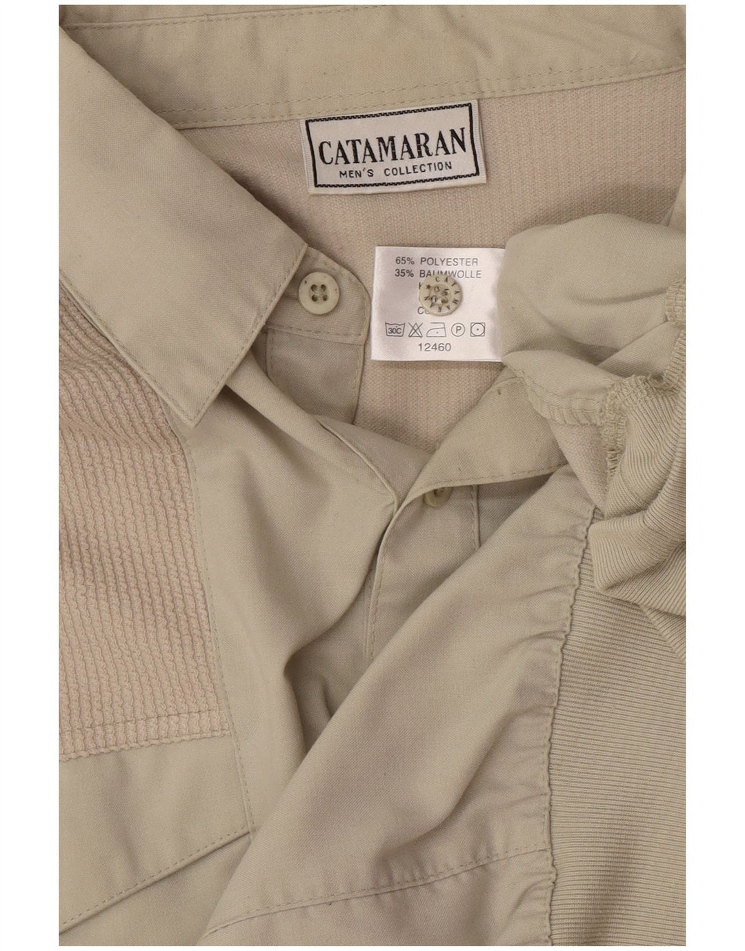 Camisa pulôver masculina Catamaran poliéster bege médio
