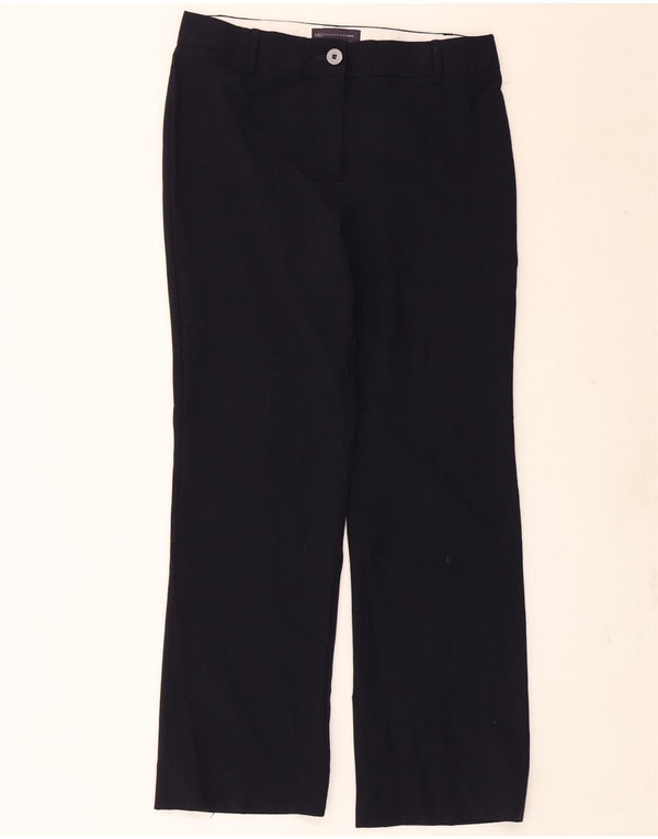 Calça casual feminina Marks & Spencer Reino Unido 12 médio W32 L29 azul marinho