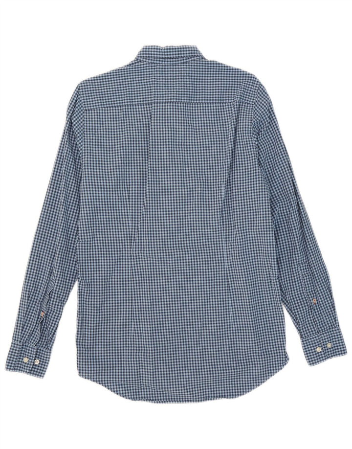 Camisa masculina Slim Fit Tommy Hilfiger de algodão guingão azul médio