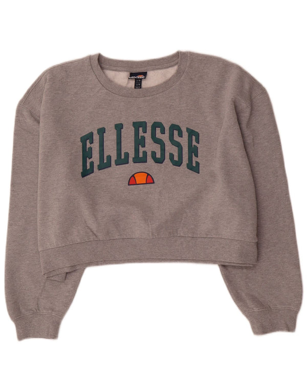 Suéter Ellesse feminino oversized com estampa gráfica UK 14 grande cinza