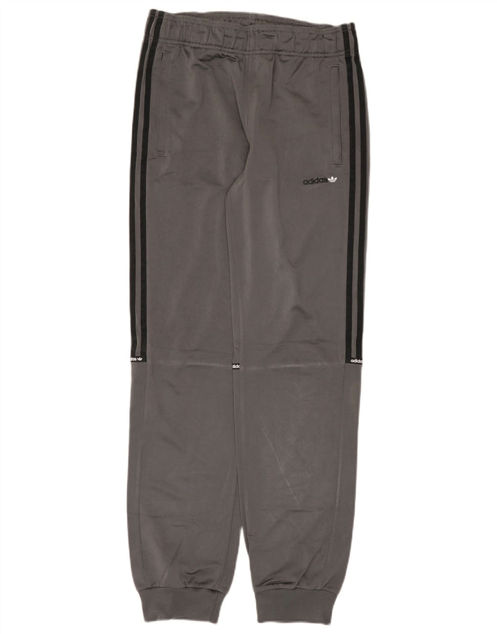 Adidas meninos calças de treino joggers 15-16 anos cinza poliéster