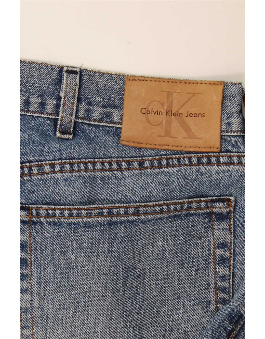 Calça jeans reta feminina Calvin Klein W36 L28 azul