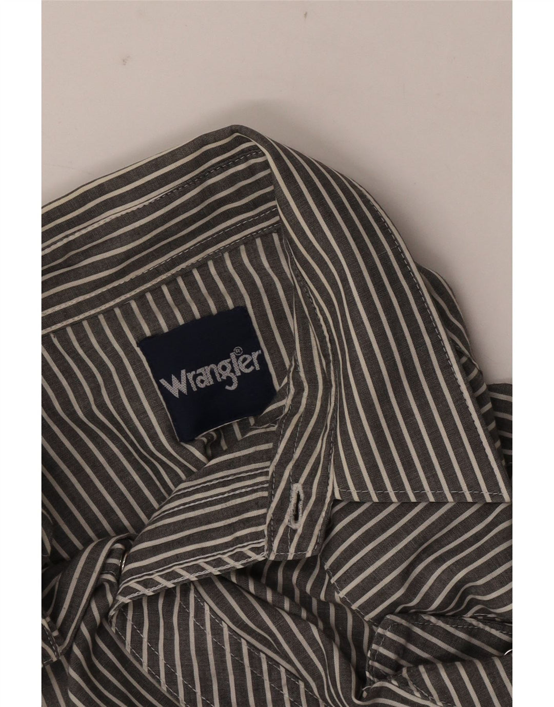 Camisa masculina Wrangler XL cinza risca de giz