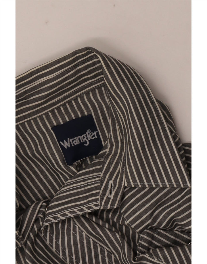 Camisa masculina Wrangler XL cinza risca de giz