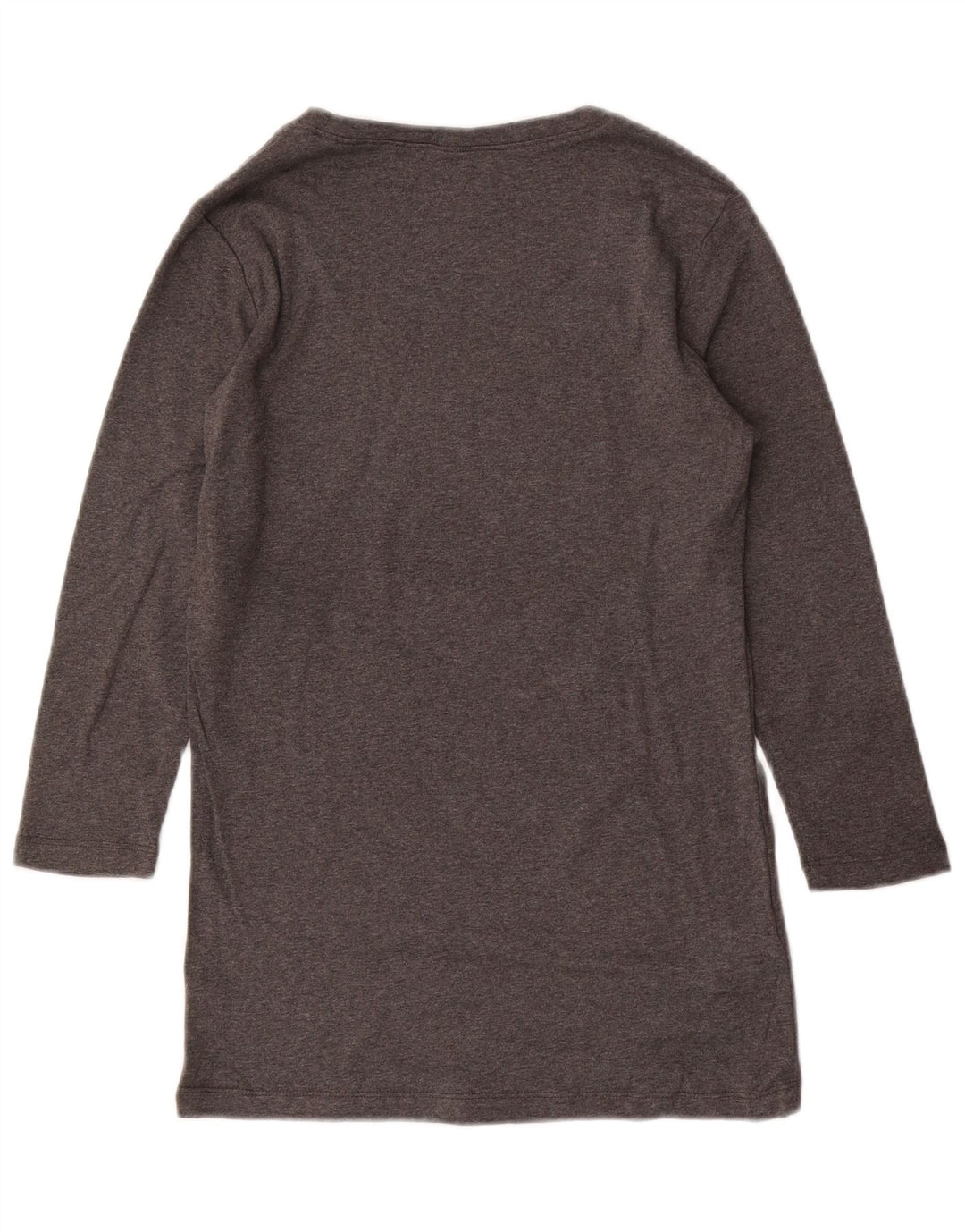 EDDIE BAUER Top feminino manga 3/4 Reino Unido 12 algodão cinza médio