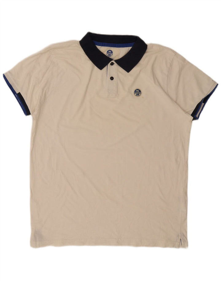 Camisa polo masculina de rugby North Sails 2XL algodão branco