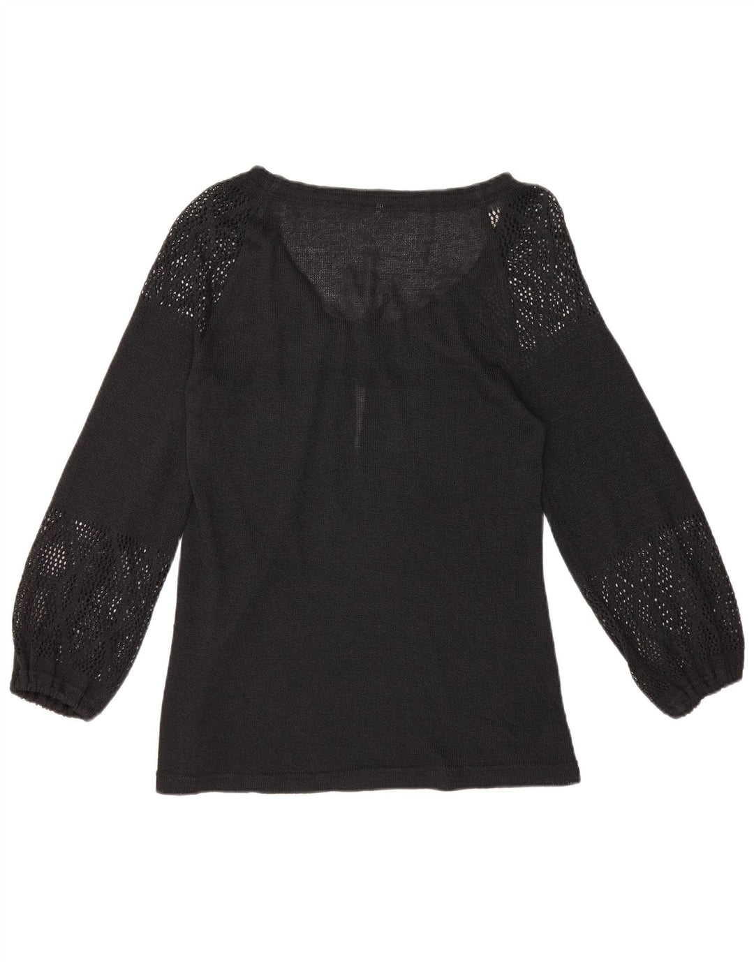Blusa feminina vintage manga comprida top IT 44 médio preto