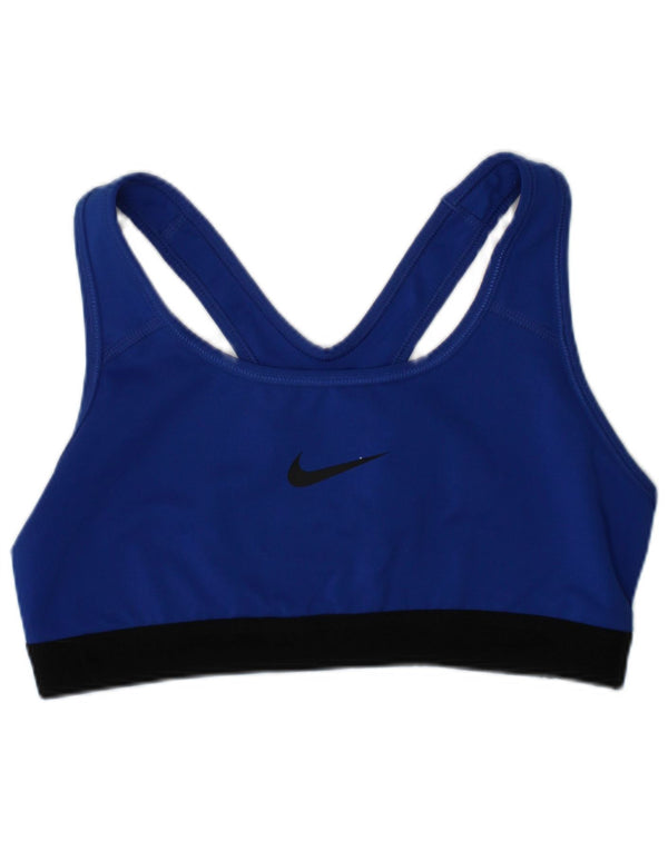 Sutiã esportivo feminino Nike Top pequeno azul poliéster esportivo