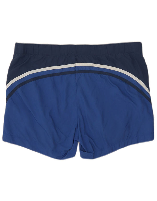 Shorts de natação masculino Champion médio azul colorblock poliamida