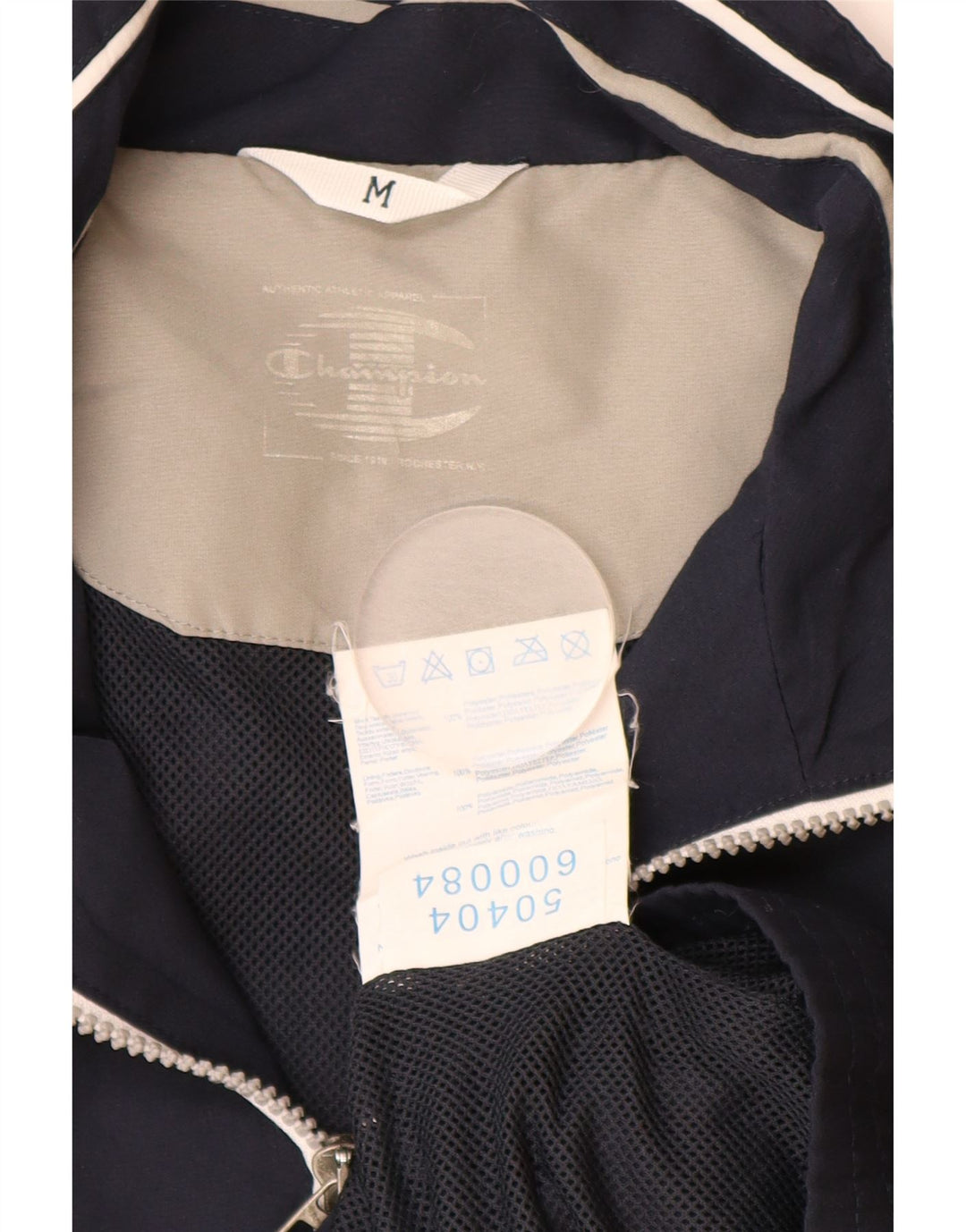 CHAMPION Jaqueta masculina de agasalho médio azul marinho poliéster colorblock